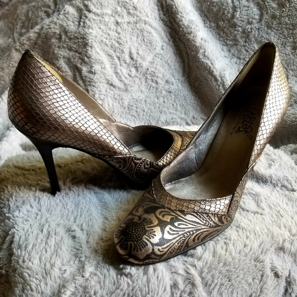 Carlos Santana Black/Metallic Pumps